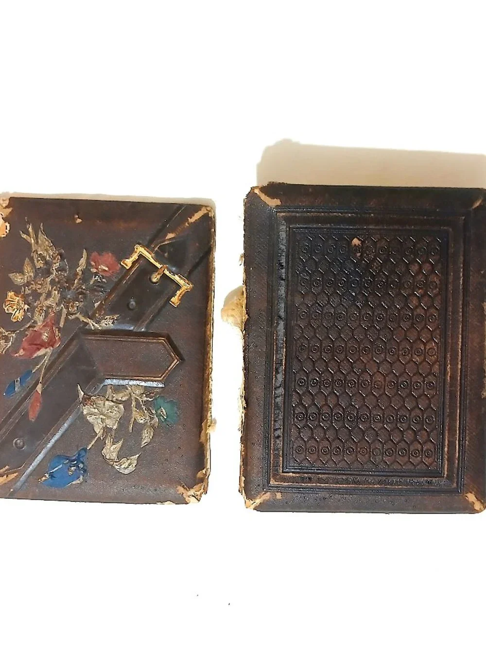Antique Victorian Photo Album Late 1800s Cabinet Card CDV Empty Floral As-Is